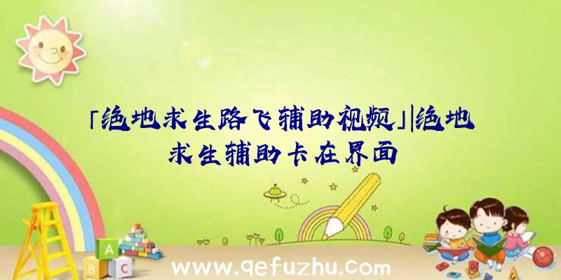 「绝地求生路飞辅助视频」|绝地求生辅助卡在界面